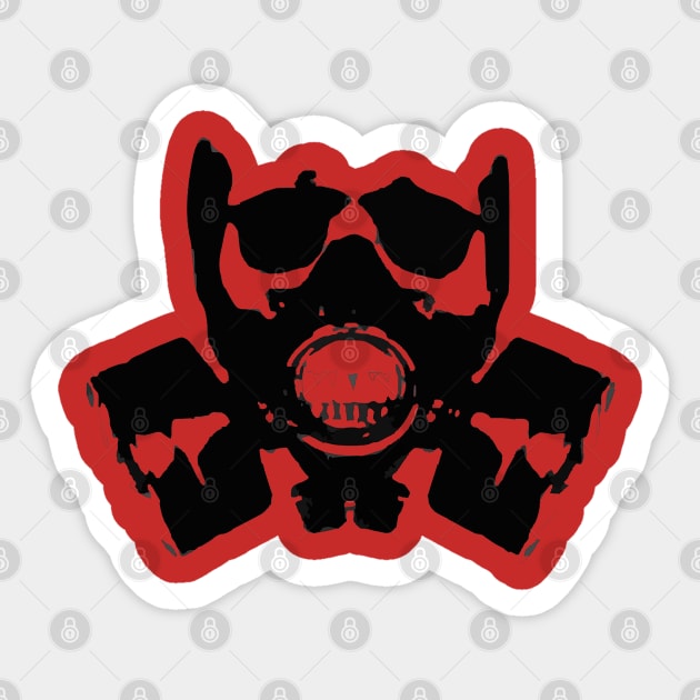 Gas mask! Sticker by MercurialMerch